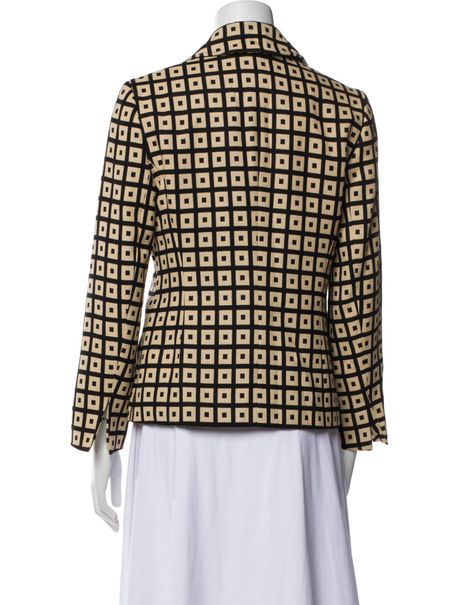 Lafayette 148 Wool Plaid Print Blazer